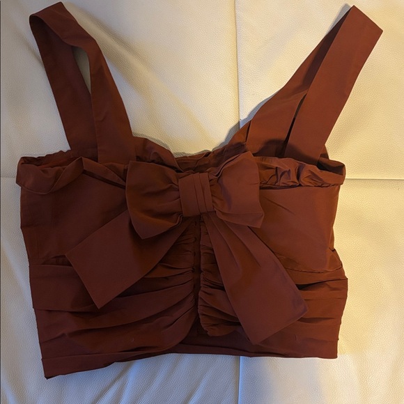 Chloe Ruffle Bralette Camisole Bustier with Gathers and Back Bow - Picture 3 of 13
